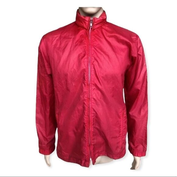 Vintage LL BEAN Red Windbreaker Aspen Anorak Sz L - Picture 1 of 10